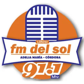 Logo FM del Sol 91.1 Adelia María